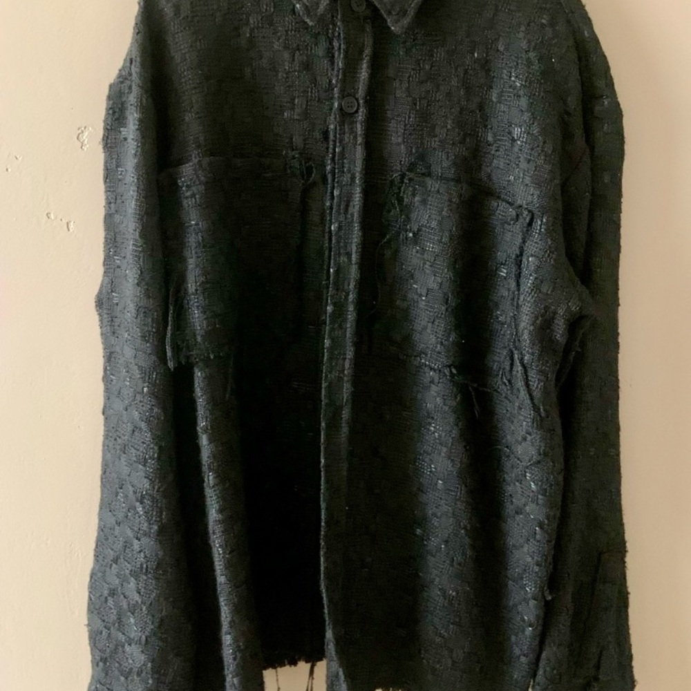 MNML Dark Gray Textured Shirt Jacket